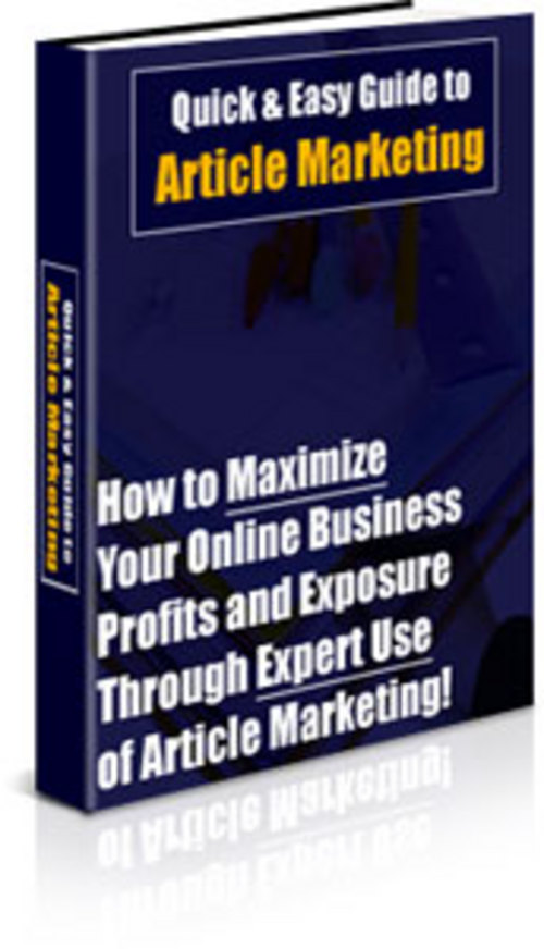 Product picture Quick And Easy Guide To Article Marketing - New ebook - PLR